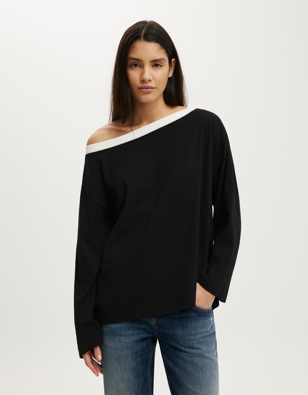 Cotton On - Boxy Off Shoulder Long Sleeve