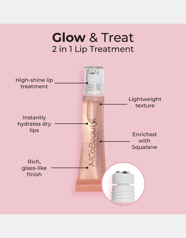 MCoBeauty - Glow & Treat 2-in-1 Lip Oil Treatment - Peach