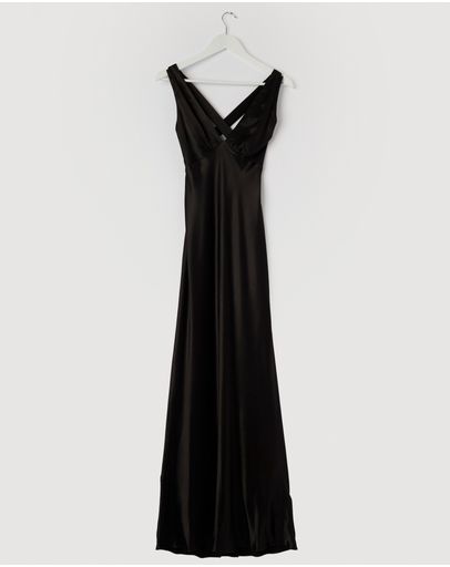 Repaired Shona Joy La Lune Plunged Cross Back Maxi Dress by Revibe Online |  THE ICONIC | Australia