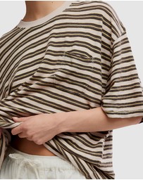 Free People - All Love Stripe Pocket Tee