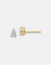 Zoe Olivia - 9K Gold Pear Lab Grown Diamond Stud Earrings