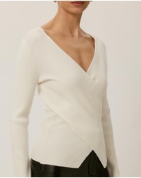 Tussah - Sienna Wrap Long Sleeve Knit Top