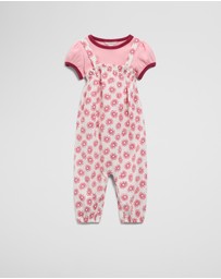 Country Road - Short Sleeve Printed Overall Set