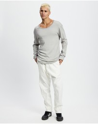 Surrounded By Ghosts - The Gypsum Slim Rib Knit Long Sleeve T-Shirt