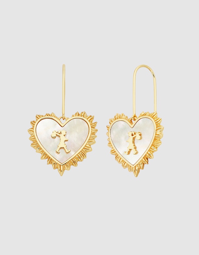 Karen Walker - Runaway Flaming Mother Of Pearl Earrings