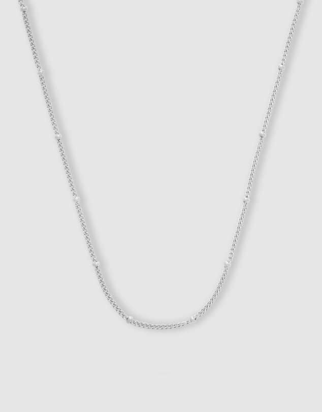 Wanderlust + Co - Beaded Silver Essential Chain Necklace