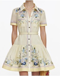 Self Portrait - Floral Organza Mini Dress