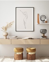 Olive et Oriel - Line Figure II Art Print