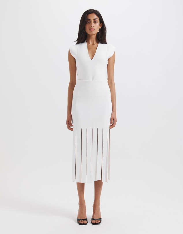 SABA - Mia Milano Panel Fringe Skirt