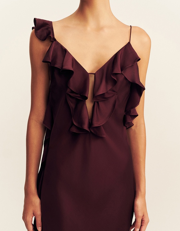Shona Joy - Agnes Ruffle Slip Maxi Dress