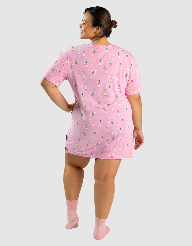 Bamboozld - Womens Champagne Bubbles Jersey Night-Tee