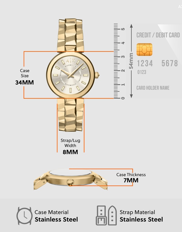 Armani Exchange - Gold Tone Analogue Watch