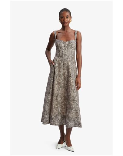 midi dress maxi Cara Cara Alba Midi Dress 10 / Joelle Dot Black