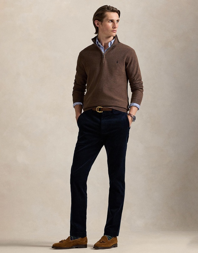 Polo Ralph Lauren - Mesh-Knit Cotton Quarter-Zip Sweater