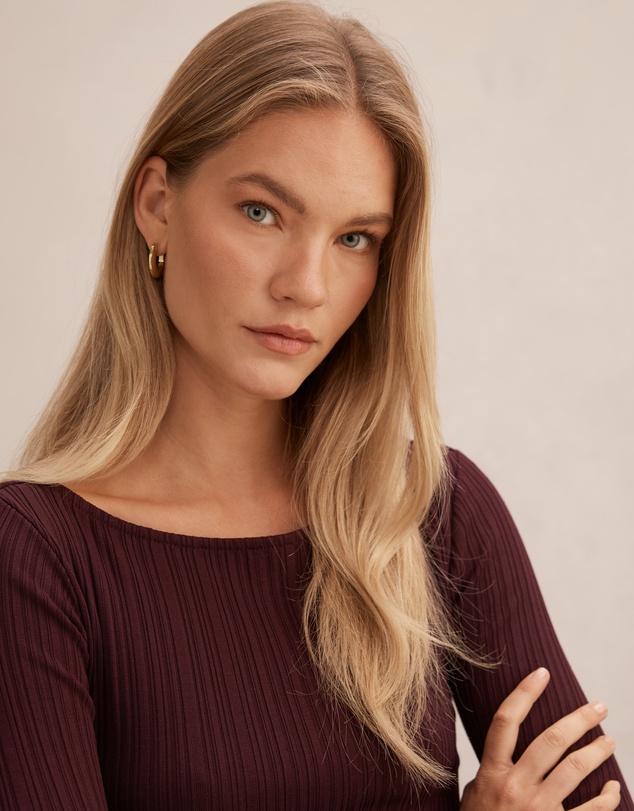 Forever New - Minka Ribbed Boat Neck Top
