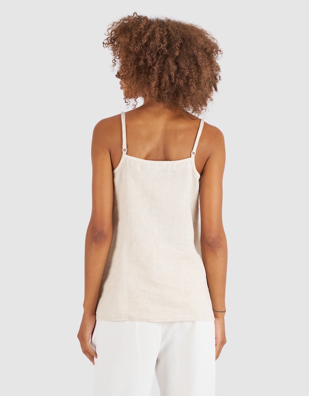 CAMIXA - CAMI-V linen Camisole Top