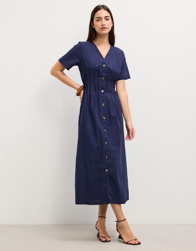 The Fated - Stella Tucked Midi Dress