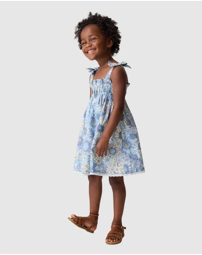 GAP - Sleeveless May Bow Strap Dress - Kids
