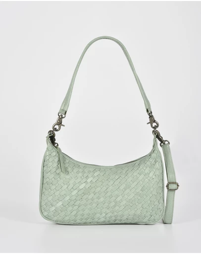 Cobb & Co - Hughes Woven Leather Shoulder Bag