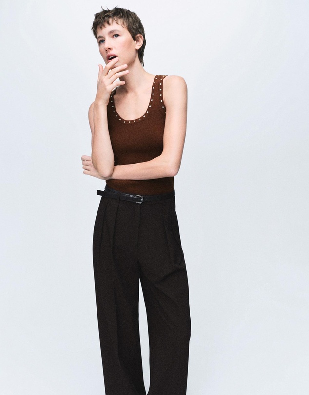 M.N.G - Studded Knit Top