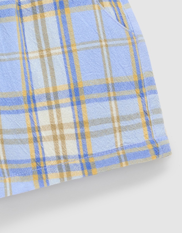Purebaby - Check Shorts -Kids-Babies