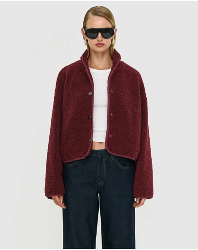 Staple the Label - Katya Crop Sherpa Jacket