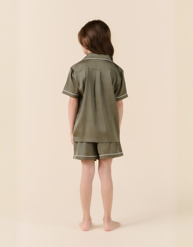 Gingerlilly - Mini Sonia Silky Satin Short PJ Set