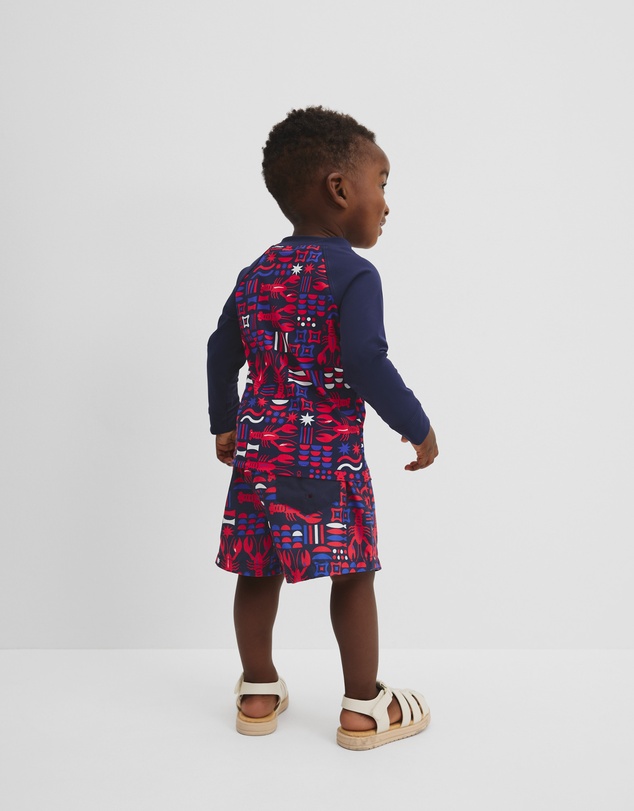 Country Road - Lobster Geometric Rash Vest