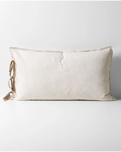 Aura Home - Chambray Mini Stripe Pillowcase