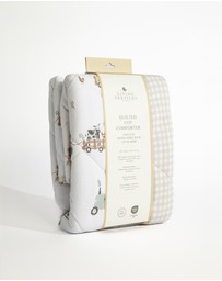 Living Textiles - Reversible Quilted Cot Comforter - Tractor Ride