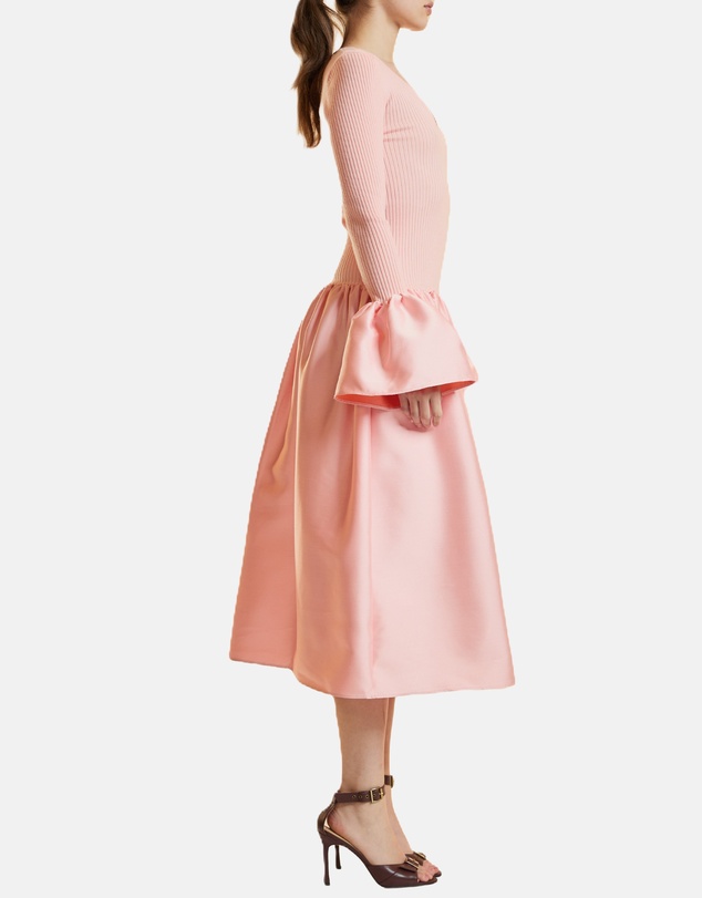 Cynthia Rowley - Rib Knit Silk Wool Combo Dress