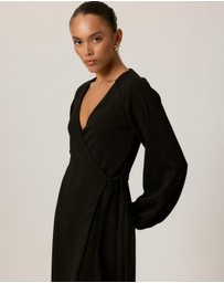 Tussah - Kate Crepe Wrap Midi Dress