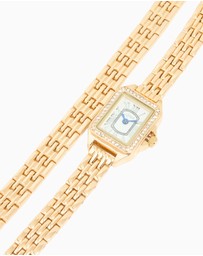 Lovisa - Gold Diamante Mini Double Strap Watch
