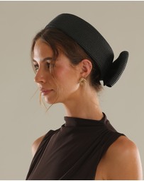 Morgan & Taylor - Tara Racewear Pillbox Hat in Black