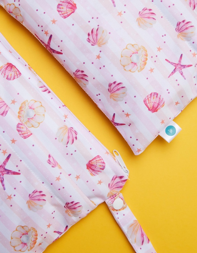 itti bitti - Small Double Pocket Wetbag Pack - Seashells