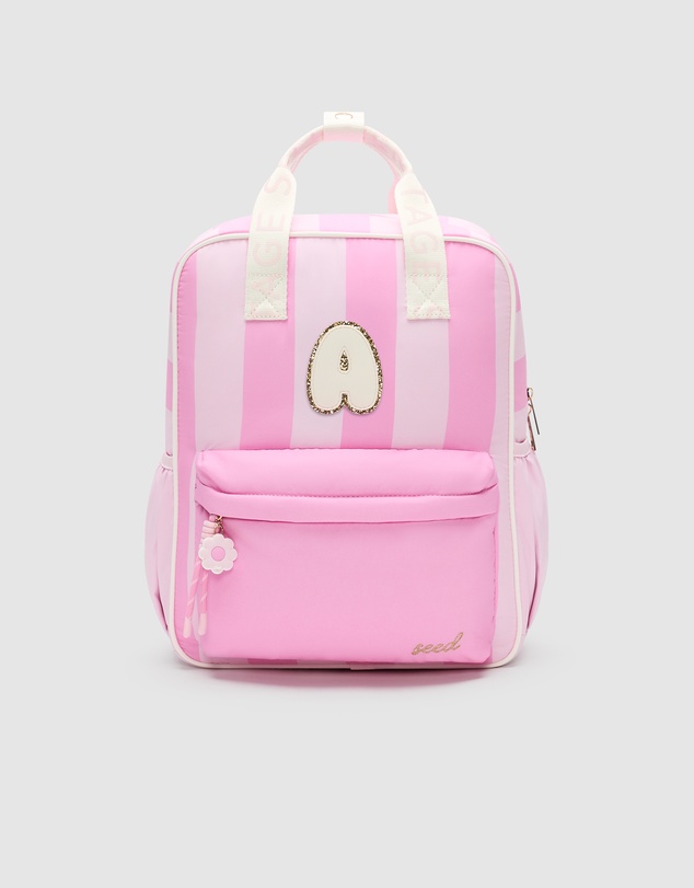 Seed Heritage - PINK STRIPE INITIAL BACKPACK