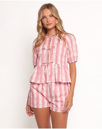 Petal & Pup - Deborah Short Set - Pink Gingham