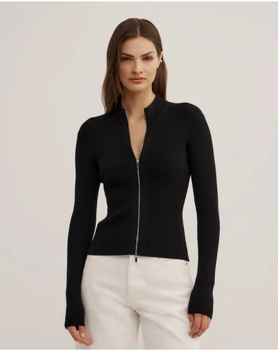Witchery - Double Zip Knit Cardigan