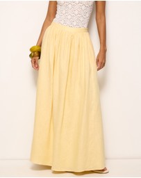 AERE - Tiera Gathered Midi Skirt