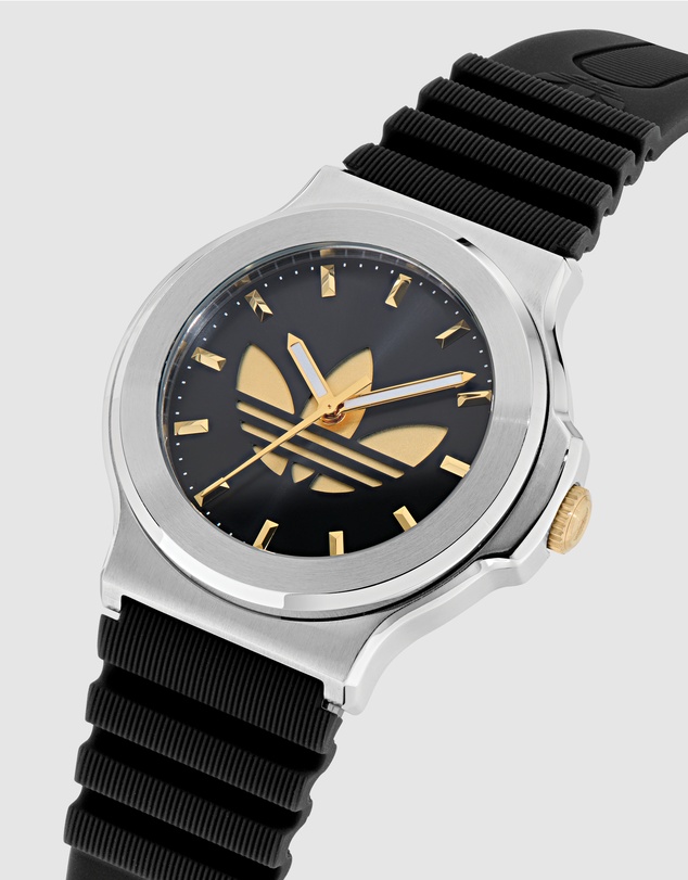 adidas Originals - Expression Three Steel Black Silicone Watch