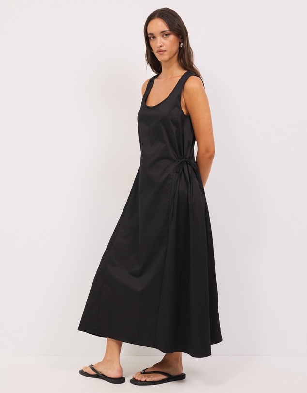 Calli - Lindez Drawstring Midi Dress