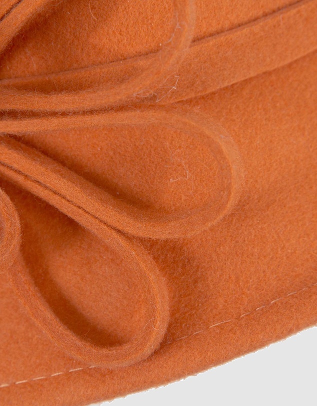Max Alexander - Winter Felt Orange Cloche Hat