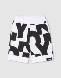 DKNY - Abstract Logo Bermuda Shorts - Kids-Teens