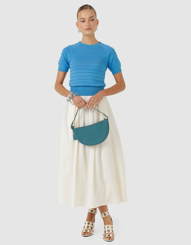SACHA DRAKE - Eyelet Knit Top In Sky