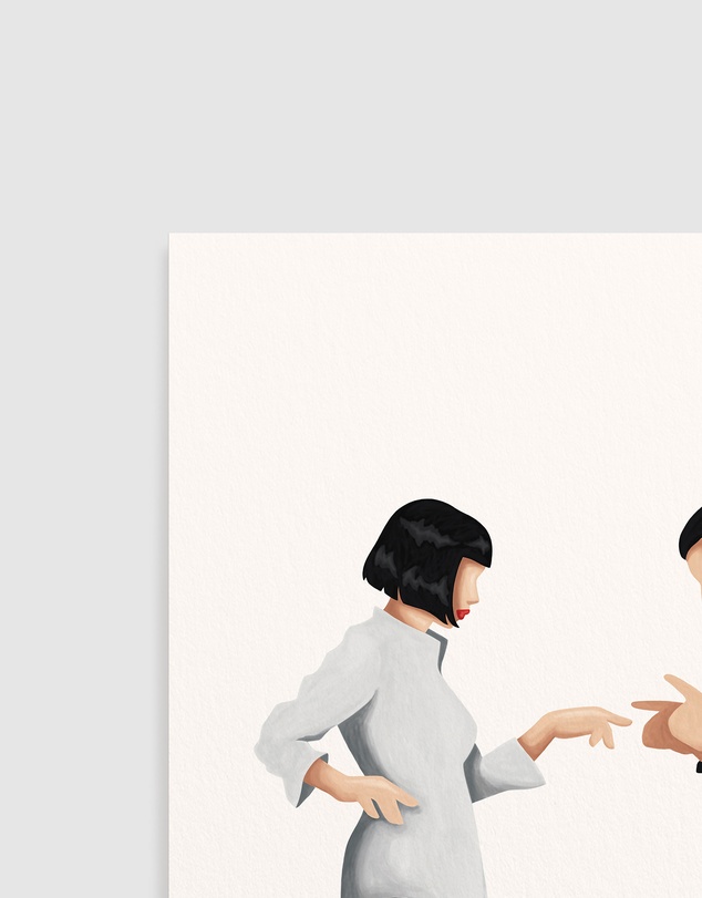 Olive et Oriel - Pulp Fiction Twist Dance I Art Print