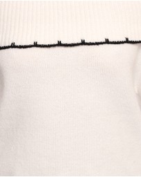 Petal & Pup - Yoana Off Shoulder Knit Sweater - White