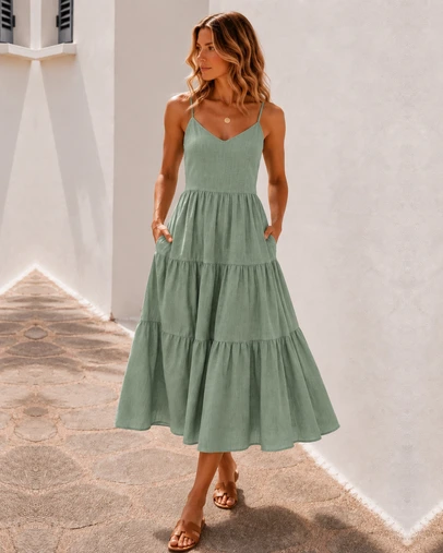 Esther & Co - Sonya Dress - Khaki