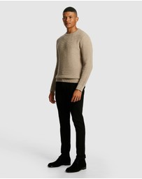 yd. - Jayce Crew Neck Textured Knit Jumper