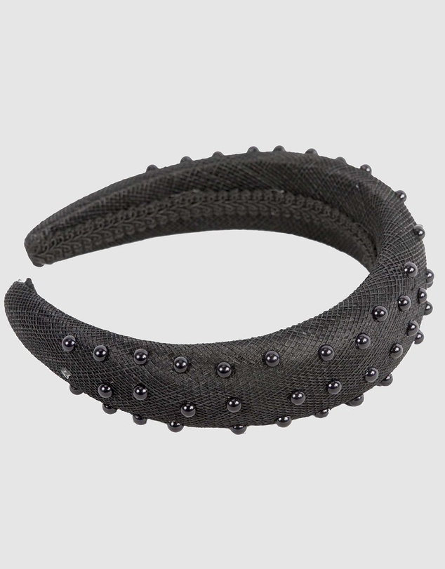 Max Alexander - Black Sinamay Racing Fascinator Headband