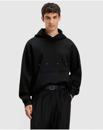 HUGO - HUGO X APOH Oversized-Fit Hoodie in Cotton Terry With Ballerina Artwork